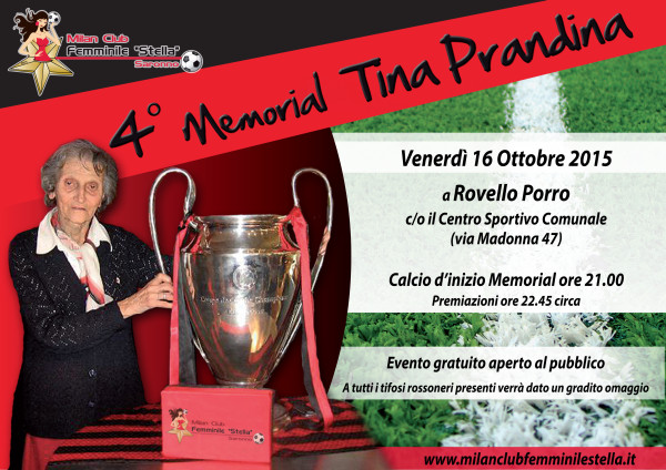4 memorial tina prandina - Locandina